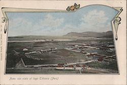 Puno with the view of lake Titicaca Postcard
