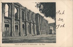 Governor's Palace under construction Postcard