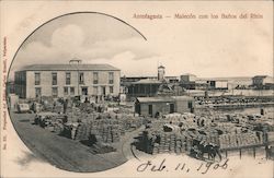 Malecon con los Banos del Rhin Postcard