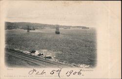 The bay Valparaiso, Chile Postcard Postcard Postcard
