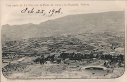 View of La Paz with Bullring and the Mall Postcard