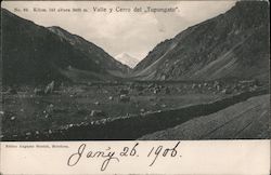 Valle Y Cerro del Tupungato Mendoza, Argentina Postcard Postcard Postcard