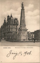 Monumento 23 de Mayo y Municipalidad Postcard
