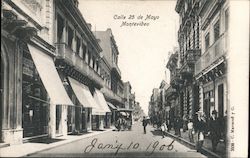 Calle 25 de Mayo Montevideo, Uruguay Postcard Postcard Postcard