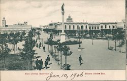 Plaza Libertad Montevideo, Uruguay Postcard Postcard Postcard