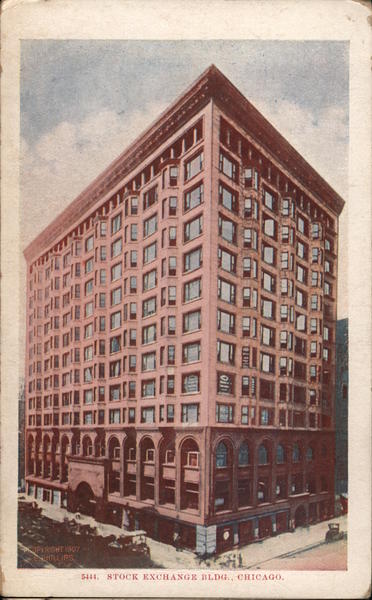 Stock Exchange Building Chicago, IL Postcard