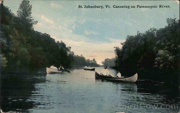 Canoeing on Passumpsic River St. Johnsbury Vermont