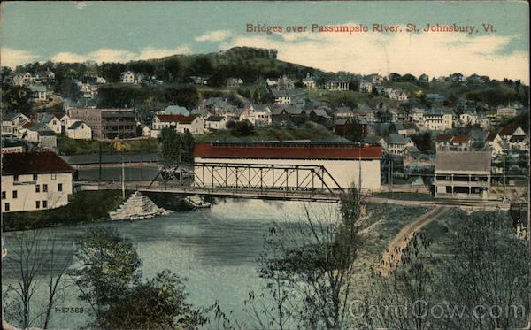 Bridges over Passumpsie River St. Johnsbury Vermont