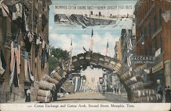 Cotton Exchange and Cotton Arch, Second Street Postcard
