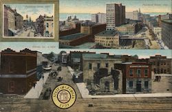 Peachtree Street, 1889/Peachtree Street, 1905/Atlanta, Ga. in 1864 Postcard