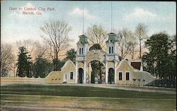 Gate to Central City Park Macon, GA Postcard Postcard Postcard