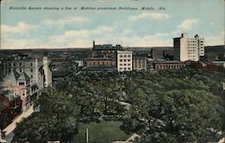 Bienville Square showing a few of Mobiles prominent Buildings Postcard