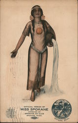 Official Design of Miss Spokane, Approved by Spokane Ad Club Postcard