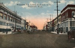 Wenatchee Ave., Looking South from 1st St. Washington Postcard Postcard Postcard