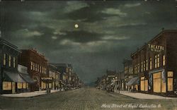 Main Street at Night Postcard