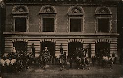 Fire Department in Shoe & Leather District Postcard