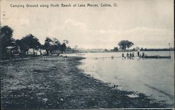 Camping Ground along North Beach of Lake Mercer Postcard