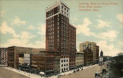 Looking East on Broad Street From High Street Postcard