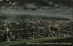 Bird's Eye View of Steubenville by Moonlight Postcard