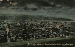 Bird's Eye View of Steubenville by Moonlight Ohio Postcard Postcard Postcard