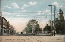 Main Street Looking South Postcard