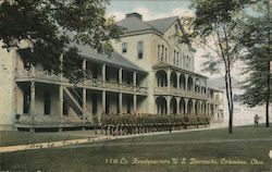 11th Co. Headquarters US Barracks Postcard