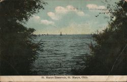 St. Marys Reservoir Ohio Postcard Postcard Postcard