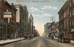 Main Street, Looking West Postcard