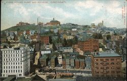 Mt. Adams Incline Plane and Hillside Postcard