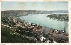 Up the Ohio, From Mt. Adams Postcard