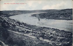 Ohio River from Eden Park Postcard