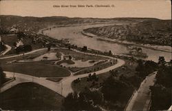 Ohio River from Eden Park Postcard