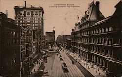 Government Square, Looking Towards the Fountain Postcard