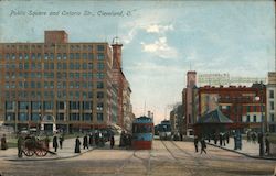 Public Square and Ontario Str. Postcard