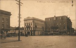 N.W. Corner Public Square Galion, OH Postcard Postcard Postcard