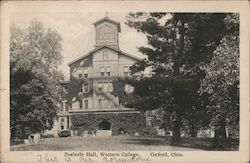 Peabody Hall, Western College Postcard