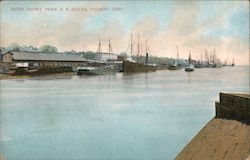 River Front, Penn R.R. DOcks Postcard