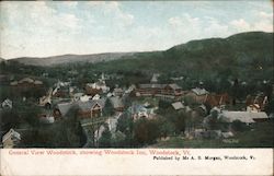 General View Woodstock, Showing Woodstock Inn Vermont Postcard Postcard Postcard