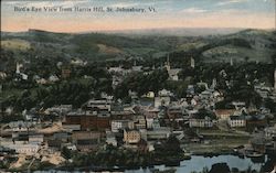Bird's Eye View from Harris Hill St. Johnsbury, VT Postcard Postcard Postcard