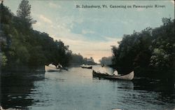 Canoeing on Passumpsic River Postcard