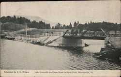 Lake Lamoille and New Road to Hyde Park Postcard