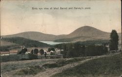 Bird's Eye View of West Barnet and Harvey's Pond Postcard