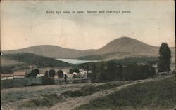 Bird's Eye View of West Barnet and Harvey's Pond Vermont Postcard Postcard Postcard