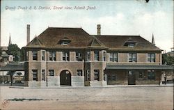 Grand Trunk RR Station, Street View Island Pond, VT Postcard Postcard Postcard