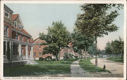 Officers' Row, Fort Ethan Allen Postcard