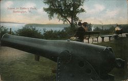 Scene in Battery Park Postcard