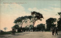 Entrance to Battery Park Burlington, VT Postcard Postcard Postcard