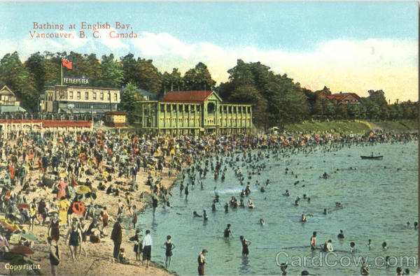 Bathing At English Bay Vancouver BC Canada British Columbia