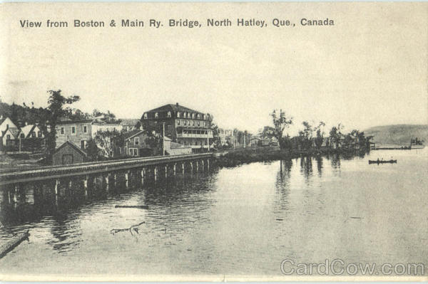 View From Boston & Main Ry. Bridge North Hatley PQ Canada