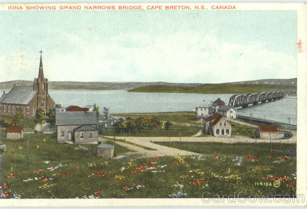 Iona Showing Grand Narrows Bridge Cape Breton NS Canada